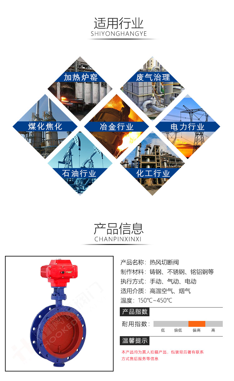 熱風切斷閥適用行業及產品信息 熱風切斷閥適用行業及產品信息